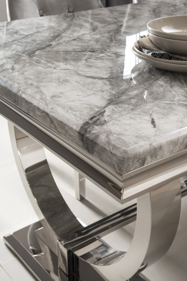 Arianna Grey 2000 Marble Dining Set - Image 2