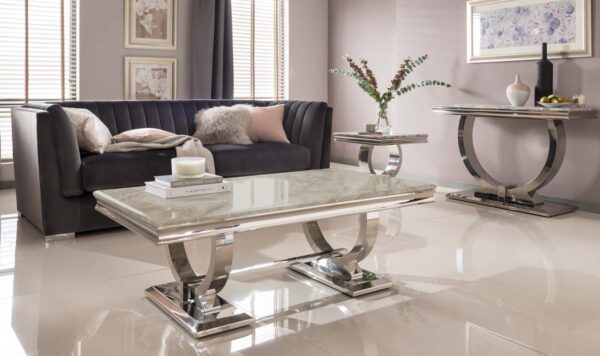 Arianna Cream Marble Coffee Table