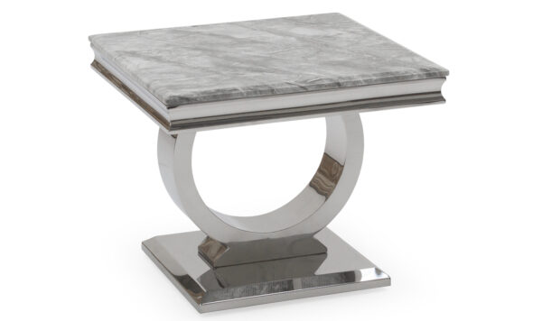 Arianna Grey Marble Lamp Table - Image 3