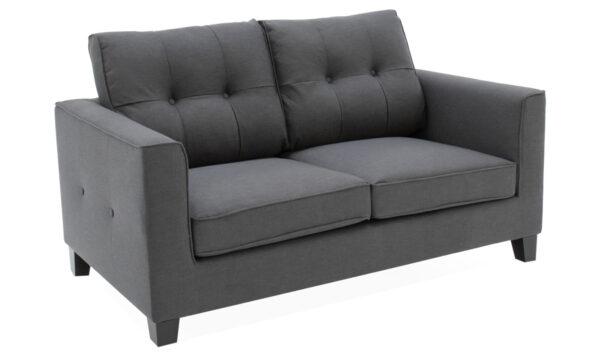 Astrid Charcoal 2 Seater Fabric Sofa - Image 2