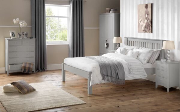 Barcelona Dove Grey Double Bed