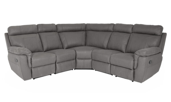 Baxter Grey 4 Seater Corner Recliner