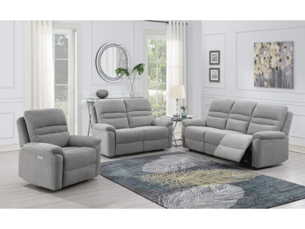 Belford Electric Grey 2 Seater Recliner - Image 2