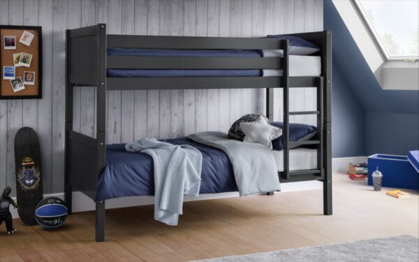 Bella Anthracite Wooden Bunk Beds