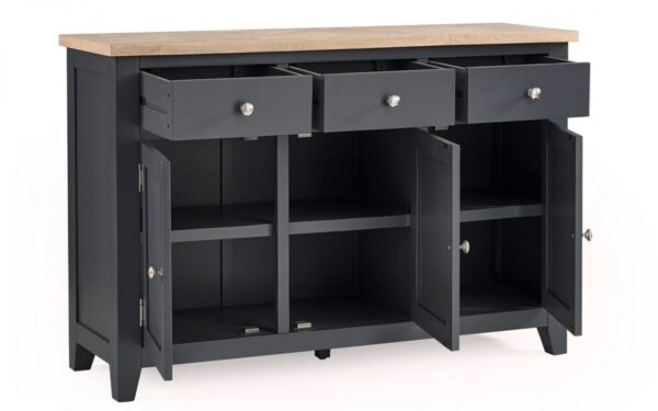 Bordeaux Grey 3 Door Sideboard - Image 2