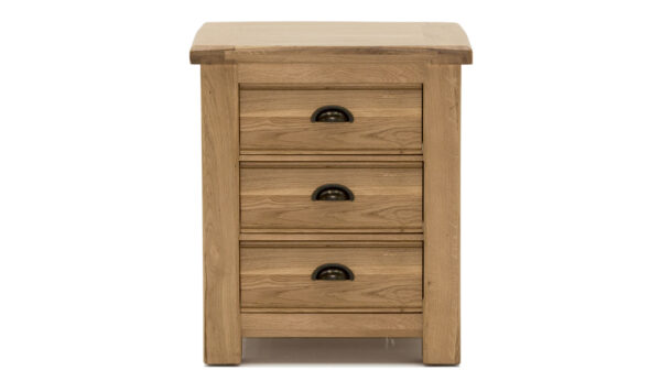 Breeze Oak 3 Drawer Bedside