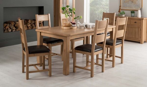 Breeze Oak 1200 Extending Dining Set - Image 3