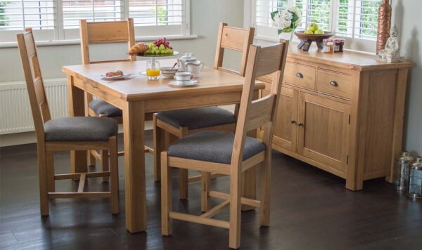 Breeze Oak 1200 Extending Dining Set - Image 2