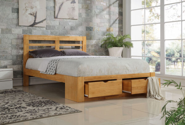 Bretton Oak Single Storage Bed