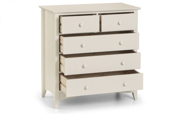 Cameo White 3+2 Drawer Chest Of Drawers - Image 2