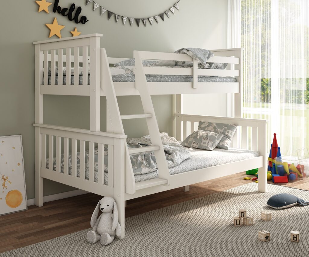 Carra White Triple Bunk Bed