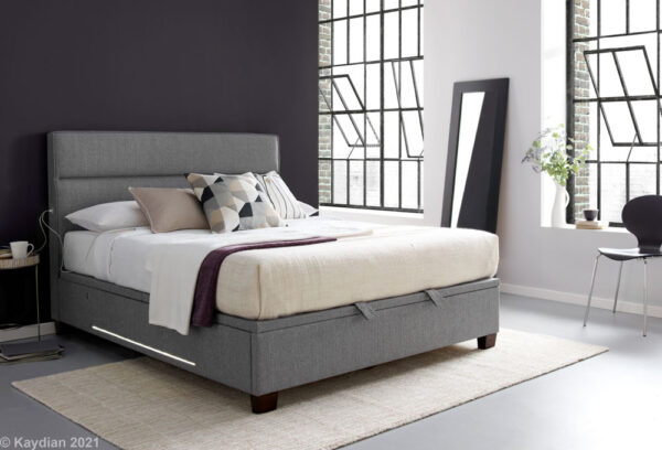 Chilton Grey Double Ottoman Bed - Image 2