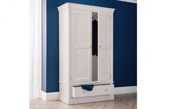 Clermont Light Grey 2 Door Wardrobe