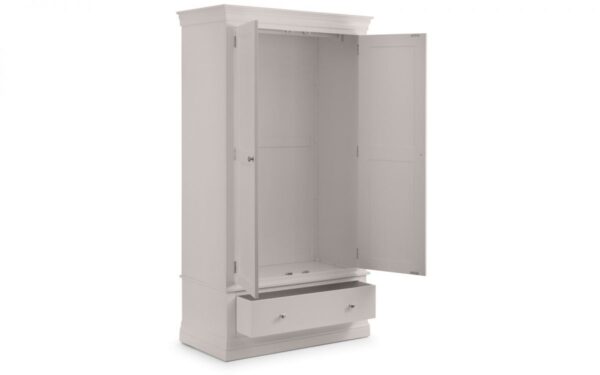 Clermont Light Grey 2 Door Wardrobe - Image 2