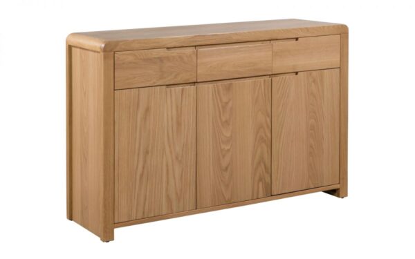 Curvey Oak 3 Door Sideboard