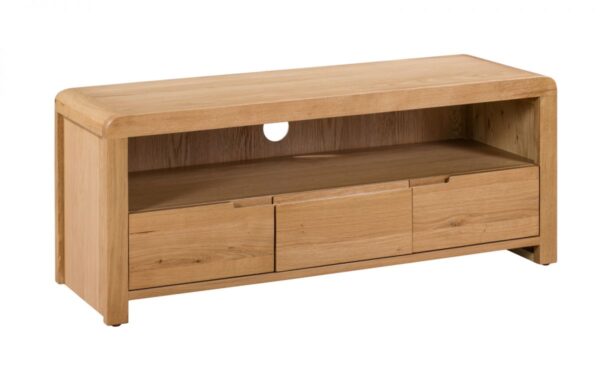 Curvey Oak Tv Unit