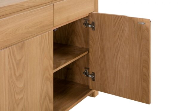 Curvey Oak 3 Door Sideboard - Image 3