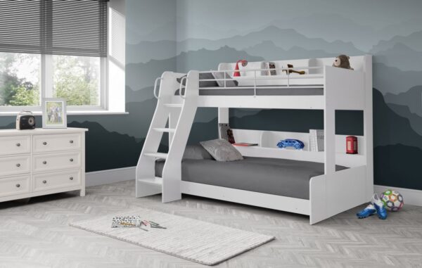 Domino White Triple Bunk Bed