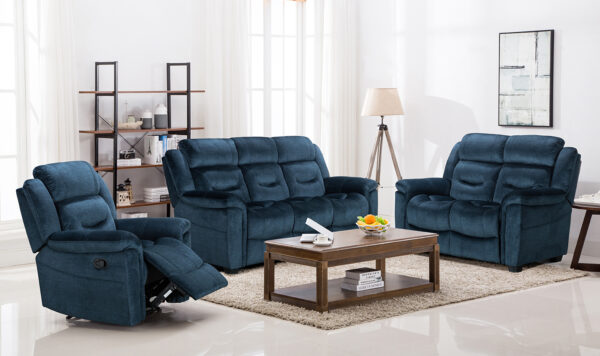 Dudley Blue 2 Seater Sofa - Image 2