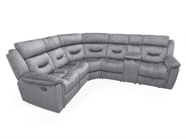 Dudley Grey 6 Seater Corner Recliner