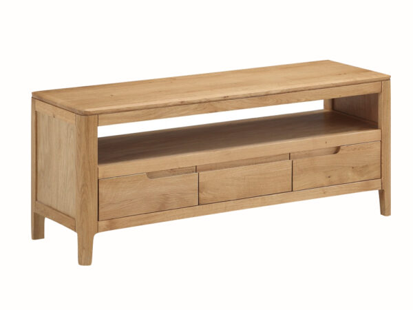 Dunmore Solid Oak Large Tv Unit