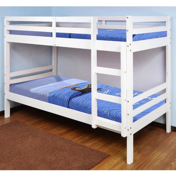 Durham White Wooden 2ft6 Bunk Beds