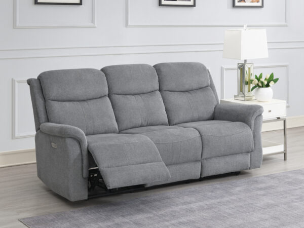 Farringdon Electric Grey 3 Seater Recliner