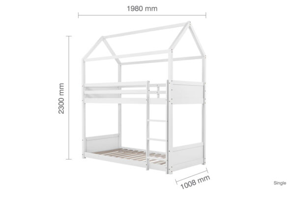 Home White Wooden Bunk Bed - Image 6