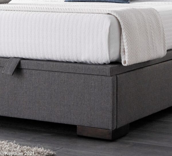 Lanchester Light Grey Kingsize Ottoman Bed - Image 4