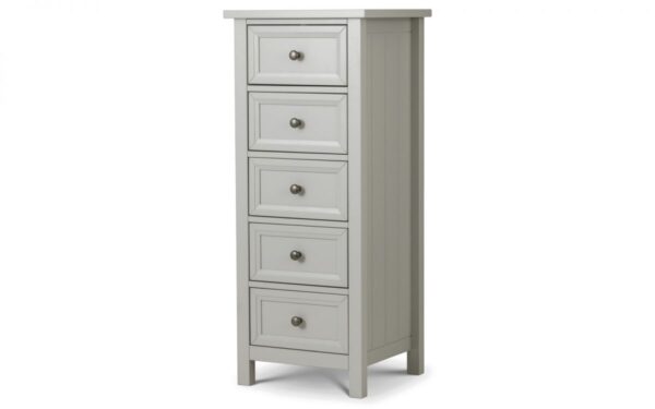 Maine Dove Grey 5 Drawer Chest