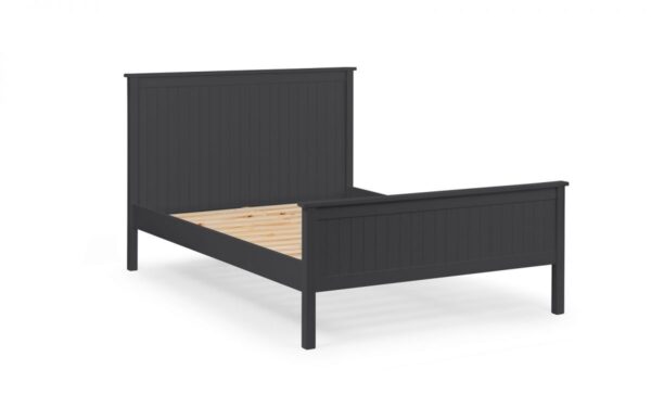 Maine Anthracite Wooden Kingsize Bed - Image 2