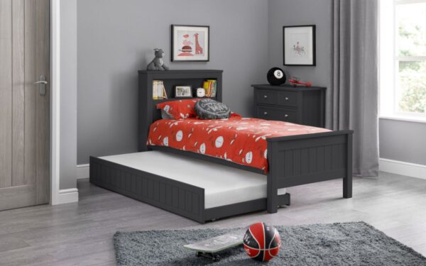 Maine Anthracite Wooden Single Bed - Image 4