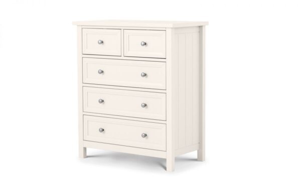 Maine White 3+2  Drawer Chest