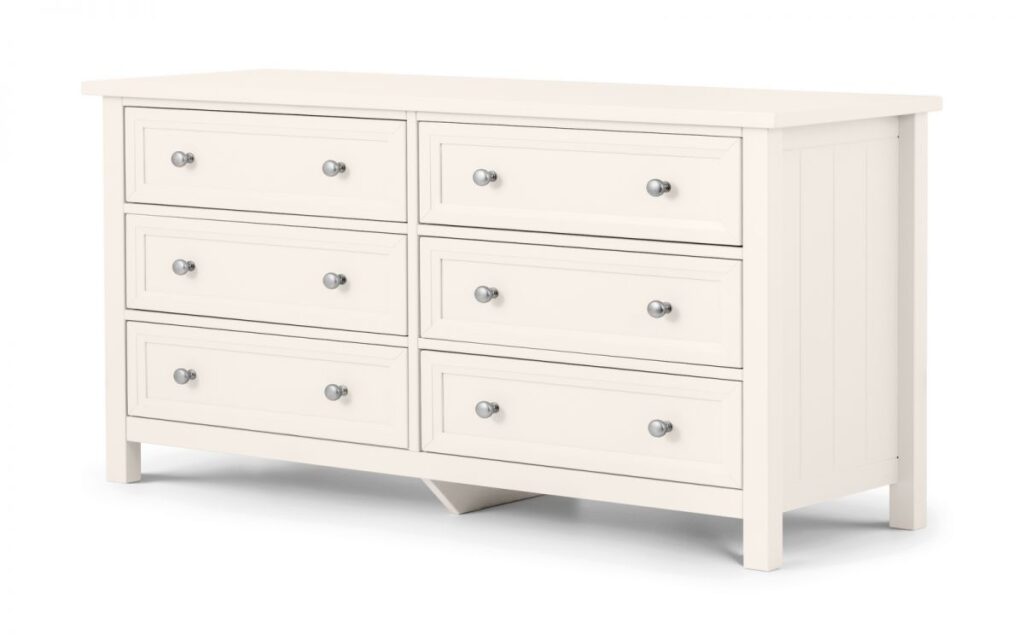 Maine White 6 Drawer Chest