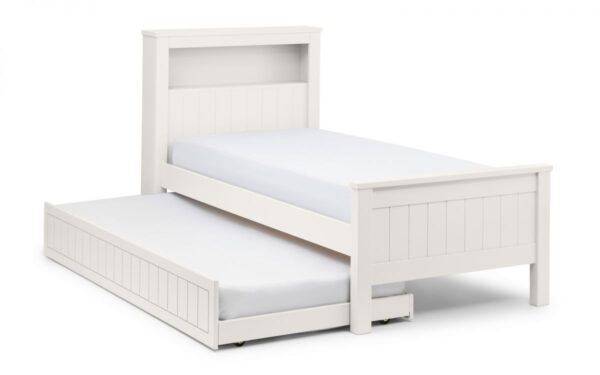 Maine White Wooden Single Bed - Image 3