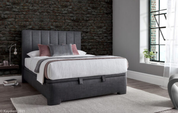 Medburn Slate Double Ottoman Bed - Image 2