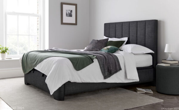 Medburn Slate Super Kingsize Ottoman Bed - Image 2