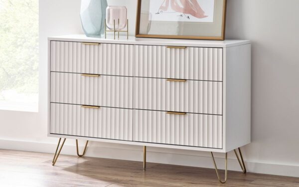 Murano White 6 Drawer Chest