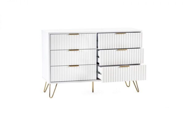 Murano White 6 Drawer Chest - Image 2