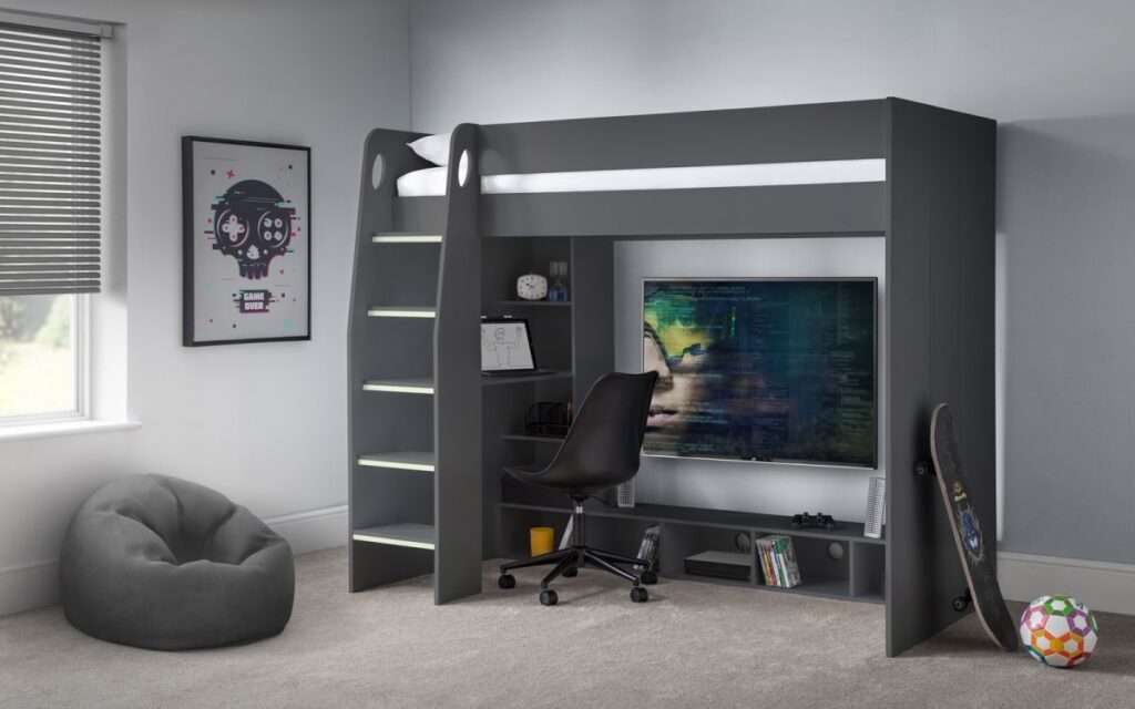Nebula Anthracite Gaming Bed