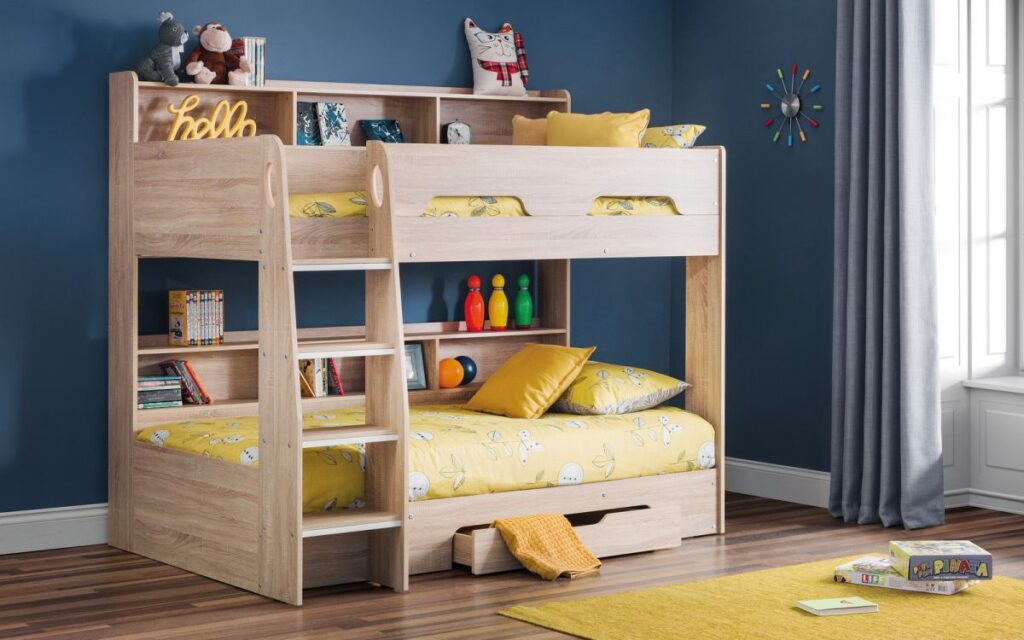 Orion Oak Wooden Bunk Beds