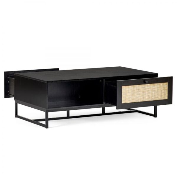 Padstow Black Matte Coffee Table - Image 2