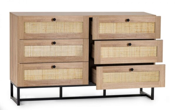 Padstow Oak 6 Drawer Chest - Image 3