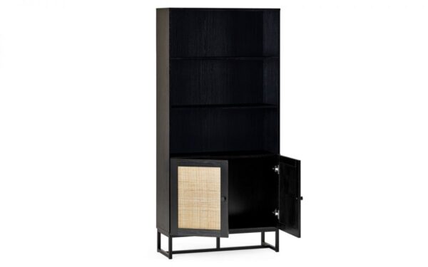 Padstow Black Tall Bookcase - Image 2