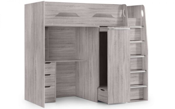 Pegasus Grey Oak Highsleeper Bed - Image 2