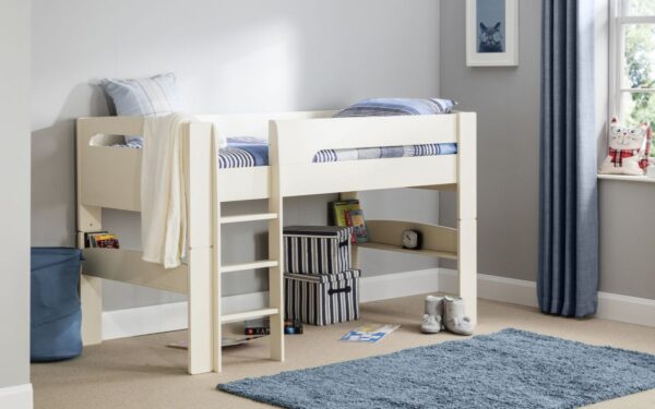 Pluto White Midsleeper Cabin Bed