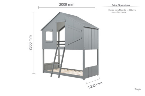 Safari Grey Wooden Bunk Bed - Image 5