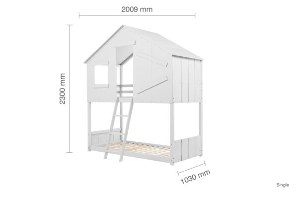 Safari White Wooden Bunk Bed - Image 5