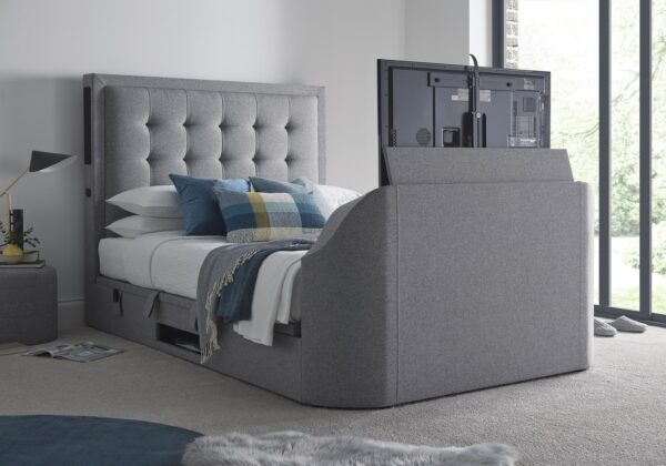 Titan Grey Ottoman Kingsize Tv Bed - Image 5