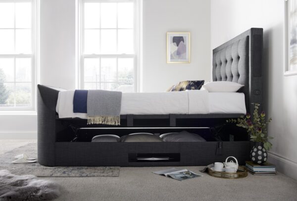 Titan Slate Ottoman Kingsize Tv Bed - Image 4